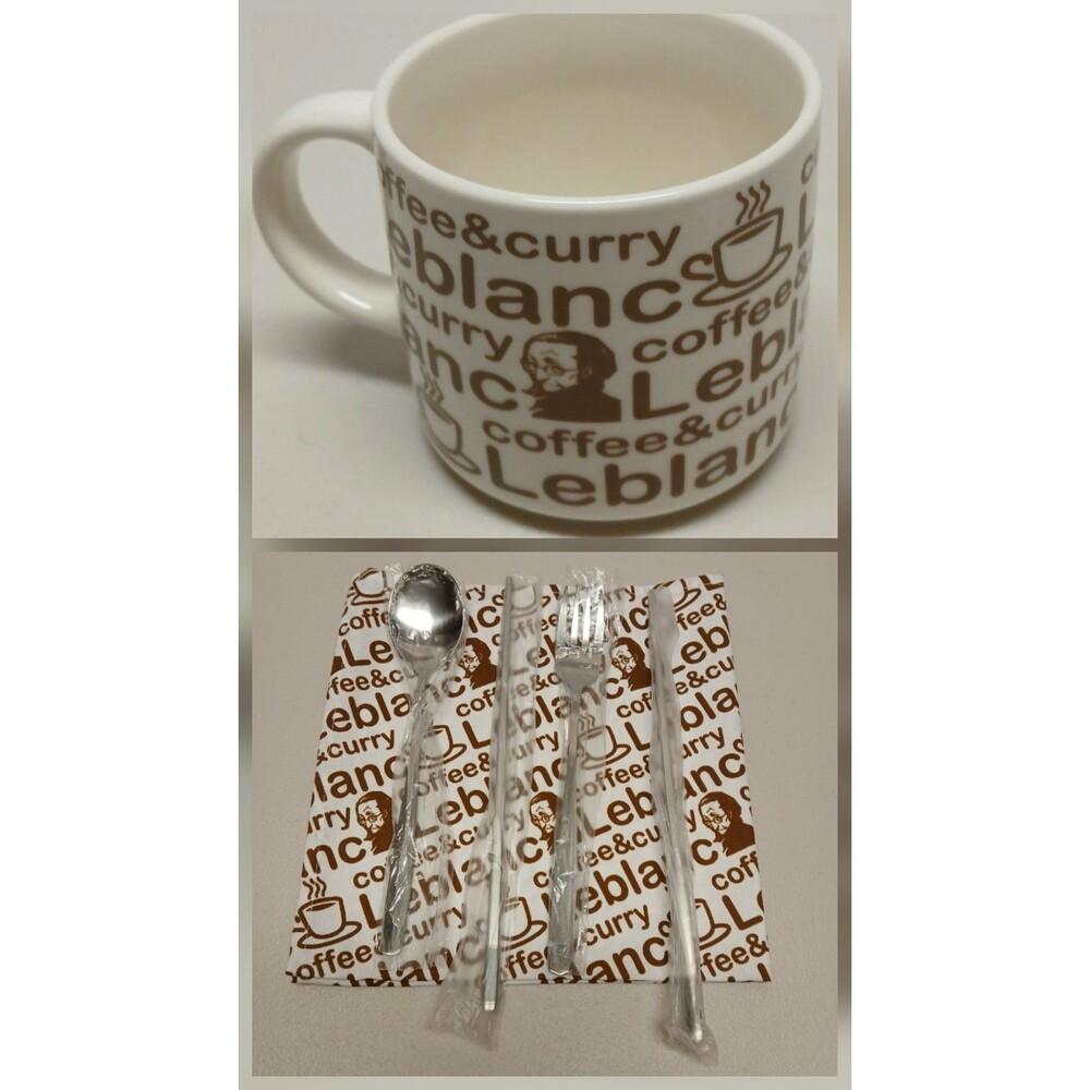Persona 5 Royal LeBlanc Café Coffee Mug w Spoon Fork Chopsticks Napkin ATLUS NEW